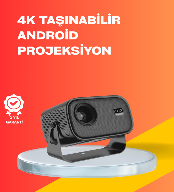 4000 Lümen Parlaklık Değerine Sahip Ev ve Ofis Projektör - Lisinya