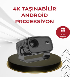 WiFi 6 ve Bluetooth 5 Bağlantılı Taşınabilir Projeksiyon Makinesi - Lisinya