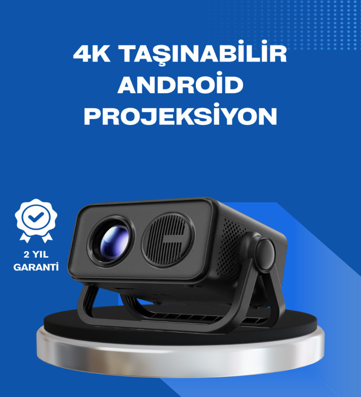Android TV 11 İşletim Sistemli Elektrikli Odaklama Projektör - Lisinya