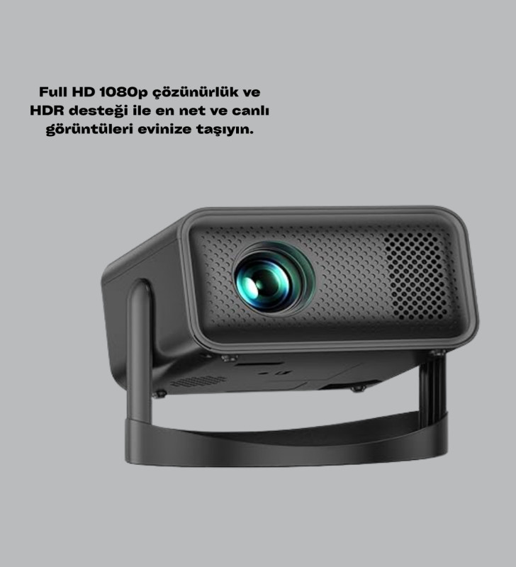 Full HD 1080P HDR Destekli Akıllı Projeksiyon Cihazı - Lisinya