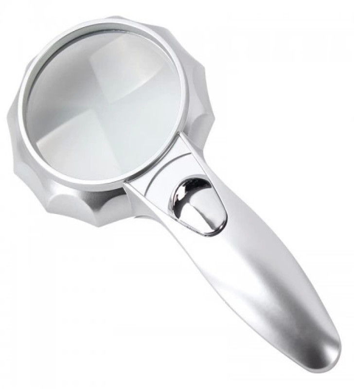 -4x 6 Led Işık Aydınlatma 75mm Optik Lens El Büyüteç ( Lisinya )