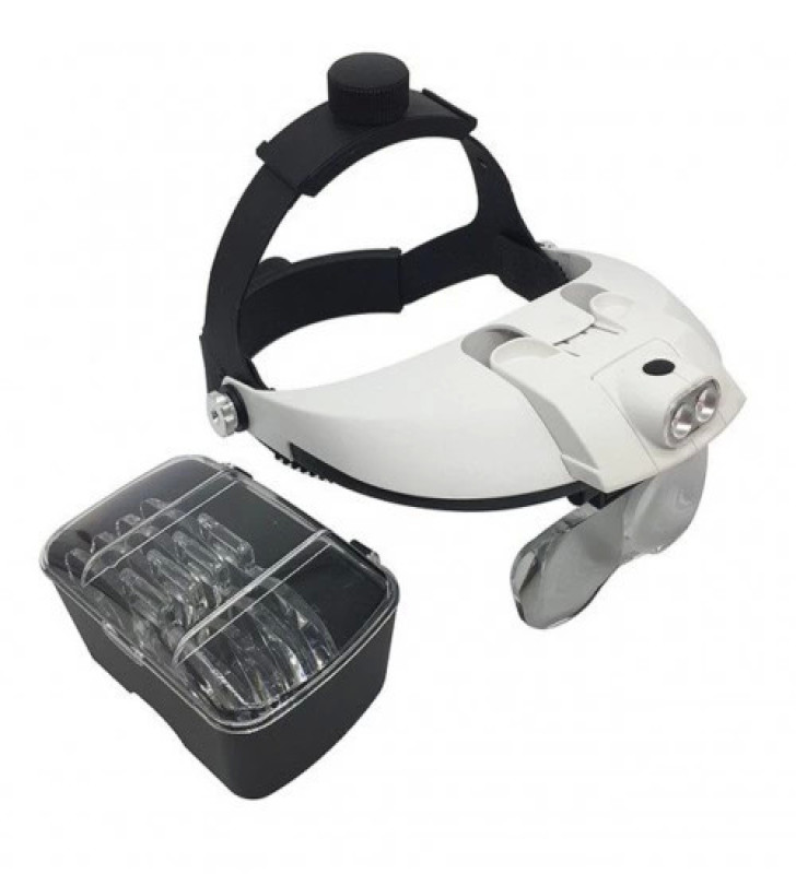 -5 Mercekli çok Fonksiyonlu, Başlık Tip ışıklı Büyüteç 81001H ( Lisinya )