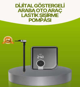 Dijital Ekranlı Taşınabilir Akıllı Araç Hava Kompresörü - Lisinya