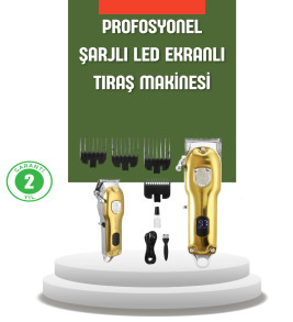 Güçlü Motorlu LCD Ekranlı Şarjlı Tıraş ve Şekillendirme Makinesi - Lisinya