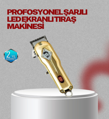 Type-C Şarjlı LCD Ekranlı Profesyonel Saç Sakal Tıraş Makinesi - Lisinya