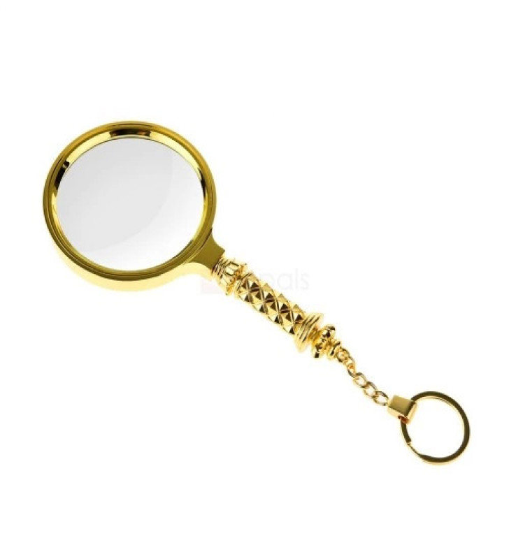 -5x90mm Tüm Metal Altın Renkli, Hediye Büyüteç,optik Lensler Ile çinko Alaşım Metal çerçeve ( Lisinya )