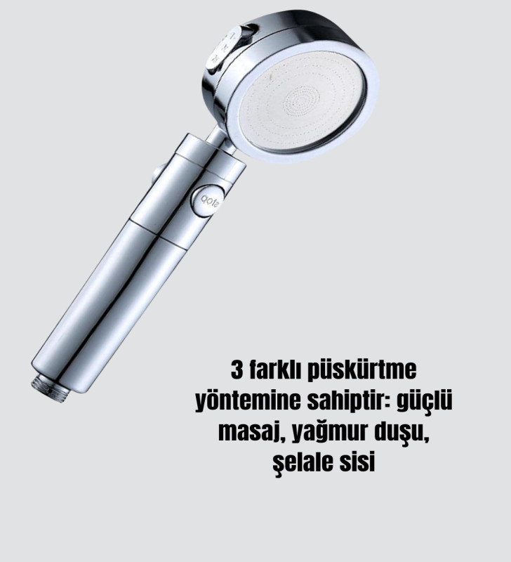 360° Ayarlanabilir Çok Fonksiyonlu Duş Başlığı - Lisinya
