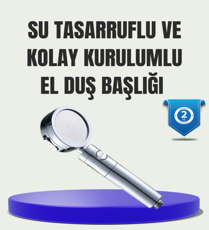 Masaj ve Yağmur Modlu Su Tasarruflu Duş Başlığı - Lisinya