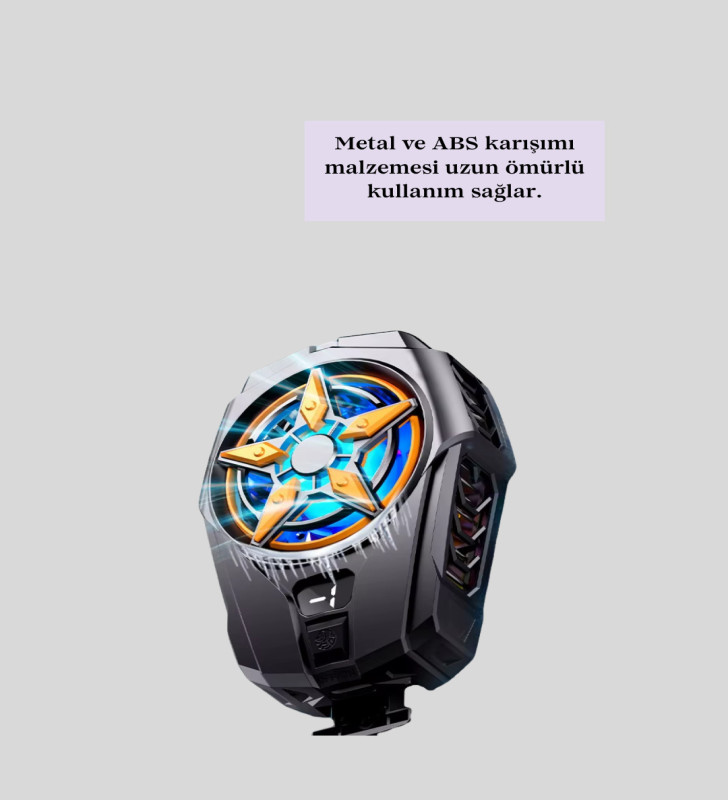 Oyunlar İçin Güçlü Telefon Soğutucu Fan Dijital Ekranlı - Lisinya