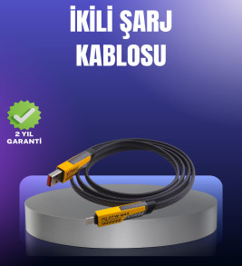 Evrensel Uyumluluklu Dayanıklı Metal Başlıklı Hızlı Şarj Kablosu - Lisinya