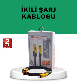 Yüksek Hızlı 65W Güç Çıkışlı Çoklu Cihaz Uyumlu Şarj Kablosu - Lisinya