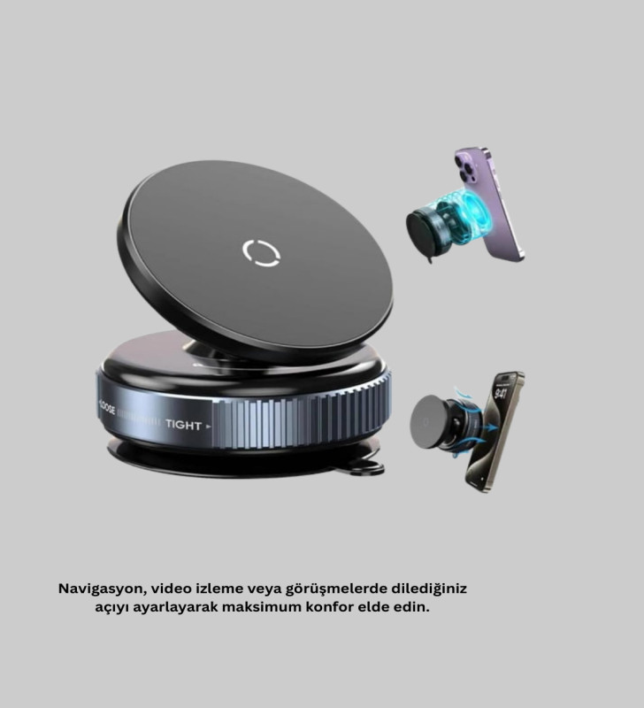16 Mıknatıslı Araç Telefon Tutucu Kaymaz ve Güvenli - Lisinya