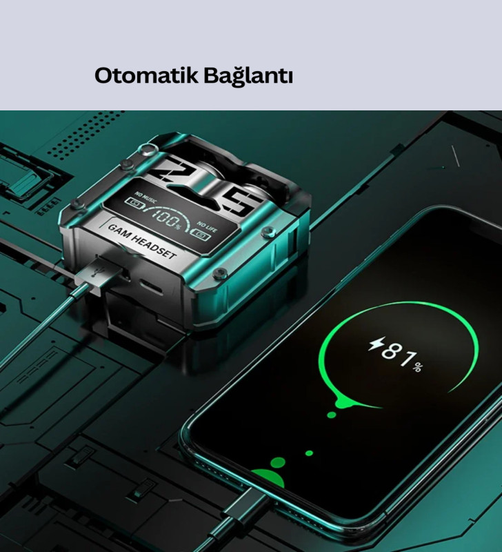 Şarj Kutulu Kablosuz Bluetooth Kulak İçi Spor Kulaklık - Lisinya