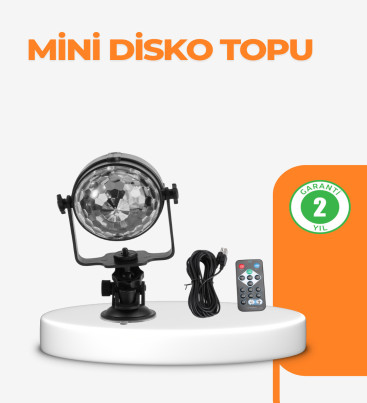 3 Renk 7 Mod Döner Disko Topu Işık - Lisinya