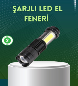 4 Modlu USB Şarjlı LED El Feneri Kamp ve Outdoor - Lisinya