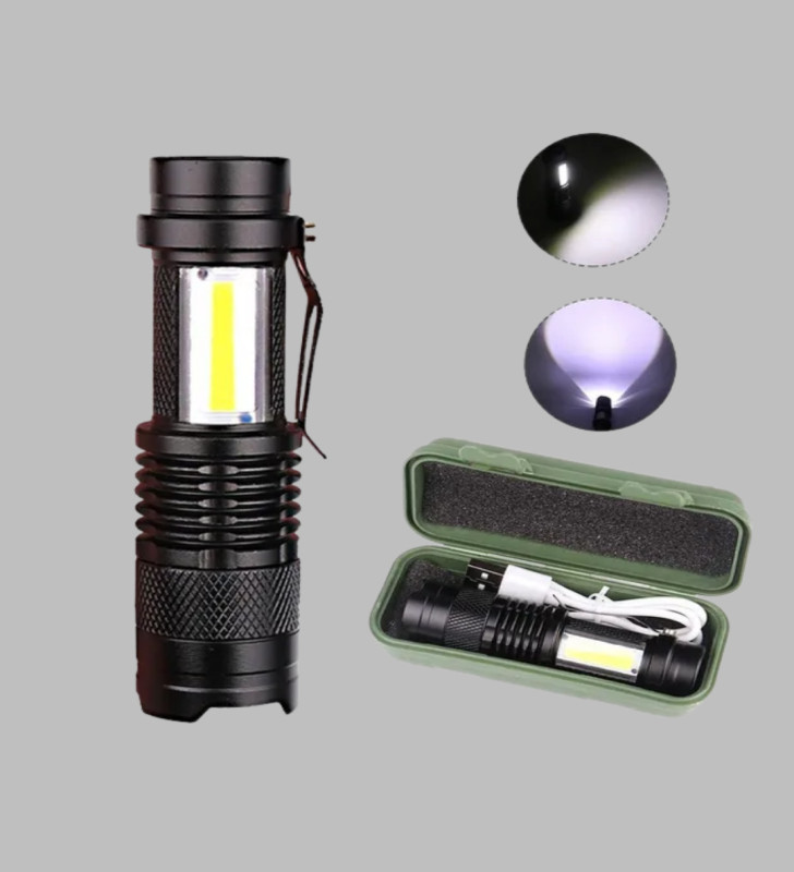 4 Modlu USB Şarjlı LED El Feneri Kamp ve Outdoor - Lisinya