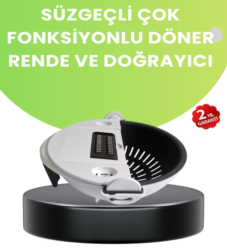 Ergonomik Sebze Rendeleyici ve Süzgeç Hazneli Dilimleyici - Lisinya