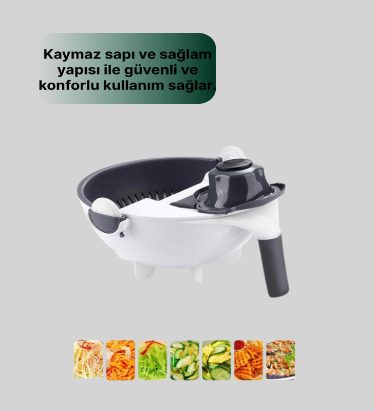 Ergonomik Sebze Rendeleyici ve Süzgeç Hazneli Dilimleyici - Lisinya