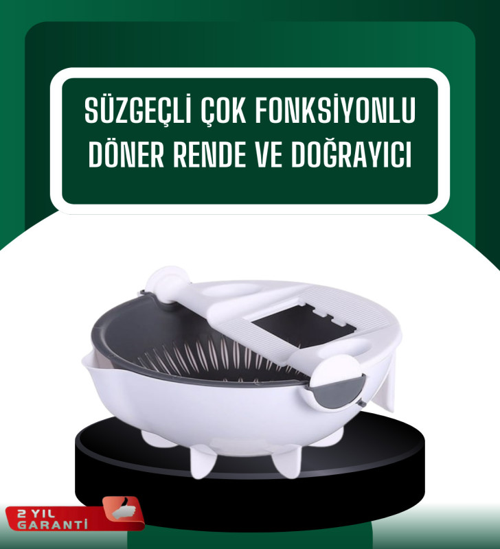 Çok Amaçlı Hazneli Sebze Rende Doğrayıcı ve Soyucu - Lisinya