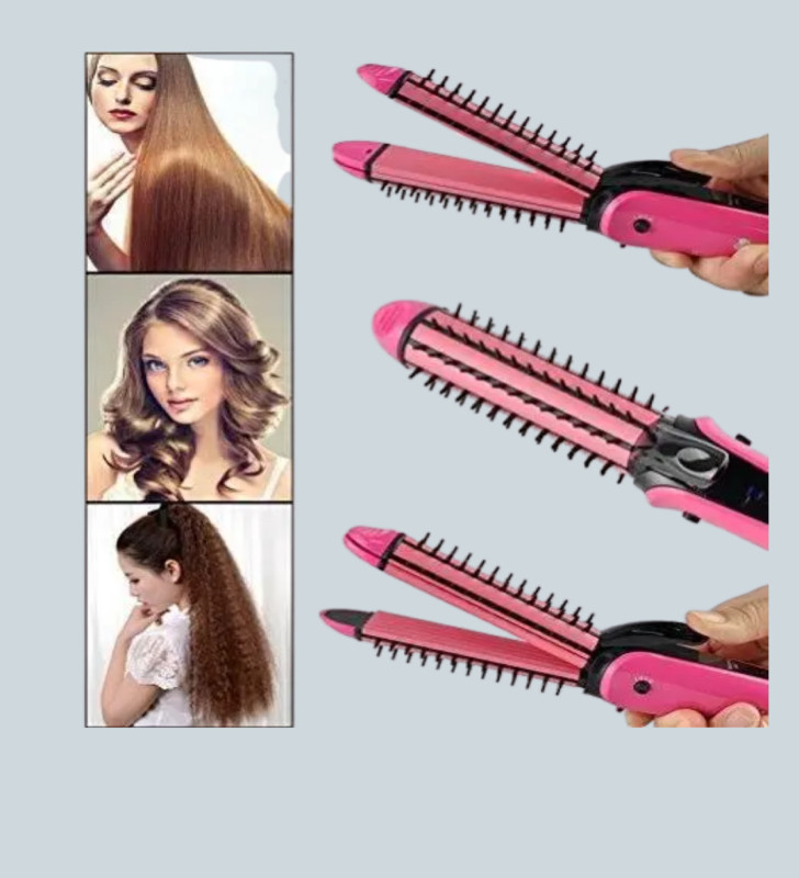 Saç Şekillendirici Maşa ve Düzleştirici 2’si 1 Arada - Lisinya