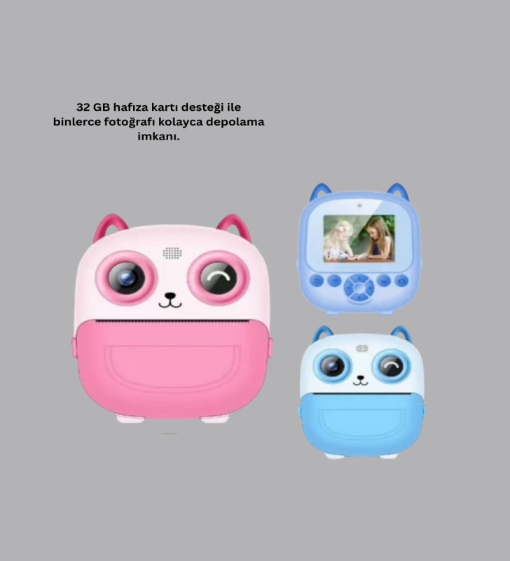 2.4 İnç Ekranlı Çocuk Fotoğraf Makinesi 6X Zoom Özellikli - Lisinya