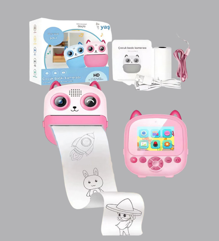Termal Baskı Özellikli Çocuk Kamerası 1080P Video Destekli - Lisinya