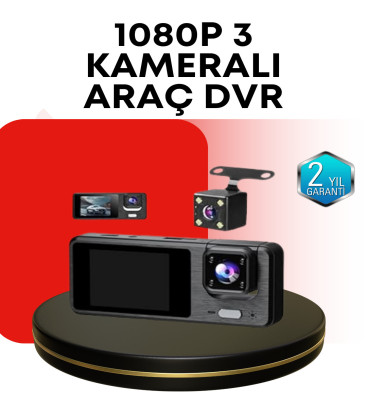 Araç Kamerası 3’lü Sistem | Full HD, Sesli Kayıt ve Park Gözetimi - Lisinya