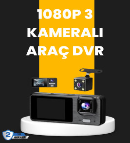Çok Açılı Araç İçi DVR | Ön İç Arka Kamera, Döngü Video Kaydı - Lisinya