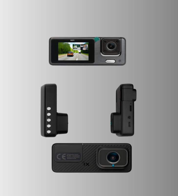 Çok Açılı Araç İçi DVR | Ön İç Arka Kamera, Döngü Video Kaydı - Lisinya