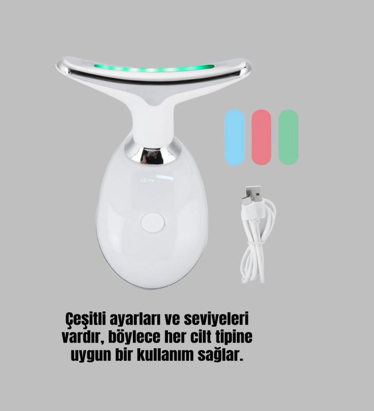 Kablosuz Şarjlı Yüz Masaj Cihazı | Cilt Yenileyici ve Nem Dengeleyici - Lisinya