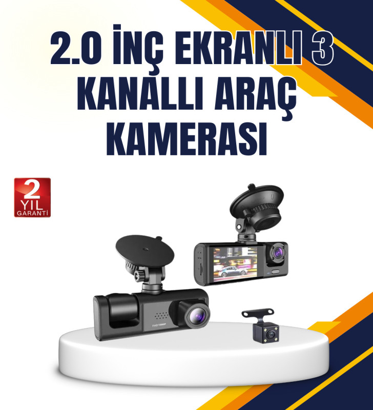 Araç İçi Kamera Seti | 170° Geniş Açı, Hareket Algılama ve Park Koruma - Lisinya