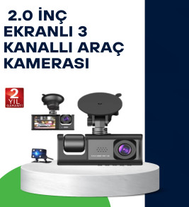 Üç Kameralı Araç Kamerası Full HD Gece Görüş G-Sensör - Lisinya