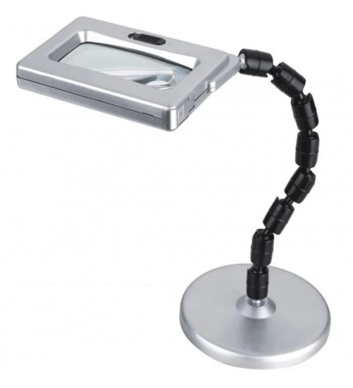 -Masa üstü Akrobat 2.5x100x50.80x20 Mercekli Işıklı Büyüteç ( Lisinya )