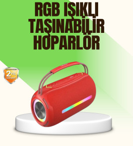 RGB LED Işıklı 20W Taşınabilir Bluetooth Hoparlör IPX6 Suya Dayanıklı - Lisinya