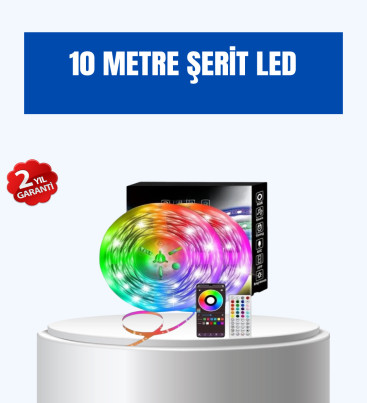 Sese Duyarlı 10M Smart Şerit Led IOS Android Kontrollü RGB Işık - Lisinya