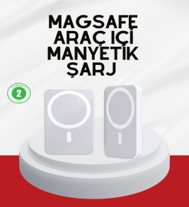 Şık Tasarımlı MagSafe Araç Telefon Tutucu Type-C Girişli - Lisinya