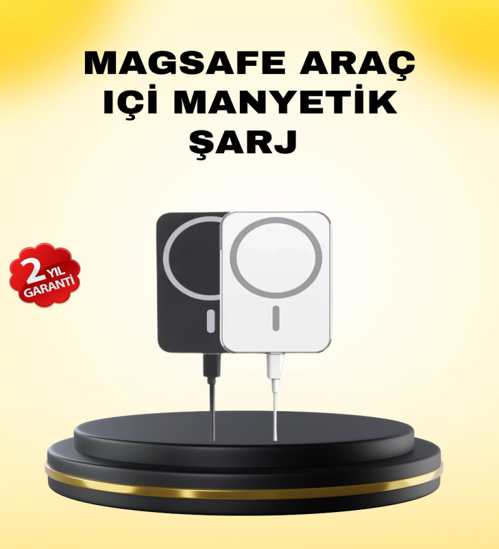 15W Kablosuz Şarj Destekli MagSafe Araç Tutucu Havalandırma Klipsli - Lisinya