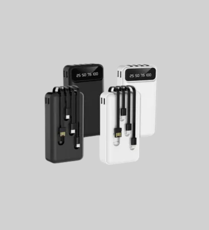 Kamp ve Seyahat İçin 20.000mAh LED Işıklı Hızlı Şarj Powerbank - Lisinya