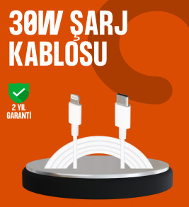 30W Type-C Lightning Hızlı Şarj Kablosu 1.2m iPhone Uyumlu - Lisinya