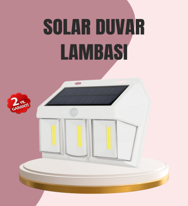 Güneş Enerjili Bahçe ve Duvar Aydınlatma – BK-618-3 LED Lamba - Lisinya