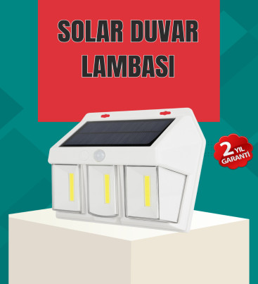 Dış Mekan Solar Duvar Lambası – 120° Hareket Algılama, 3 Işık Modu - Lisinya