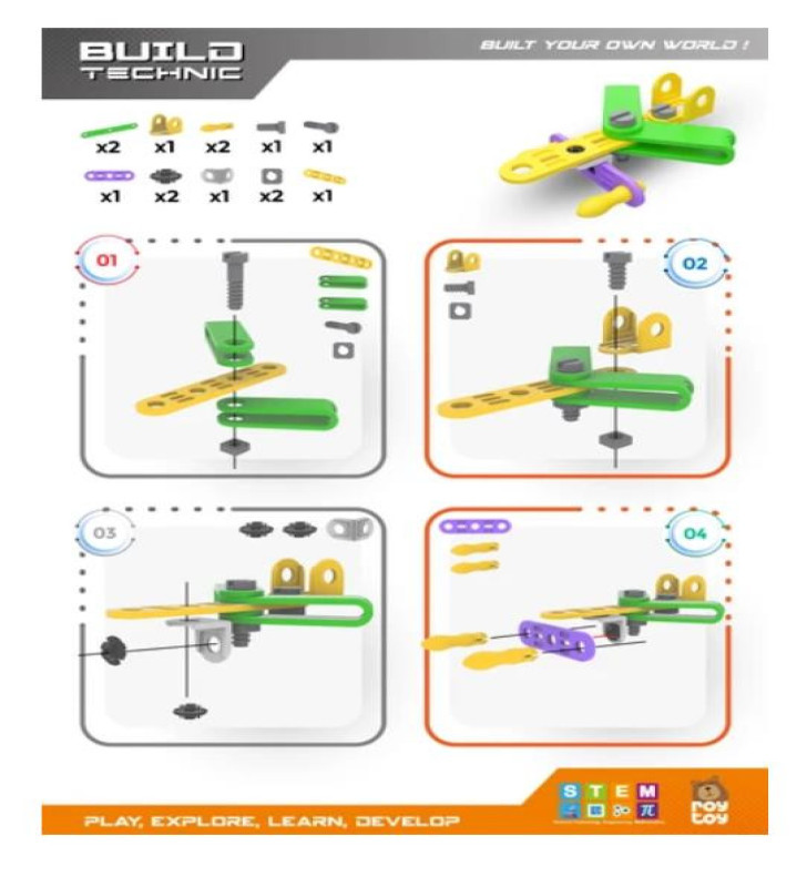 Sök Tak 15 Parça Uçak Build Technic - 4100101-2-15