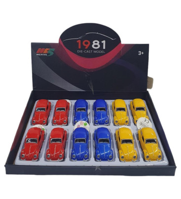 Çek Bırak Metal Retro Vosvos Araba - 6636-18T