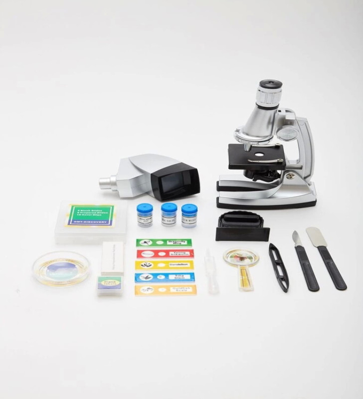 -50x-100x-200x-400x-600-1200x Çocuklariçin Eğitici Projektörlü Mikroskop Seti ( Lisinya )