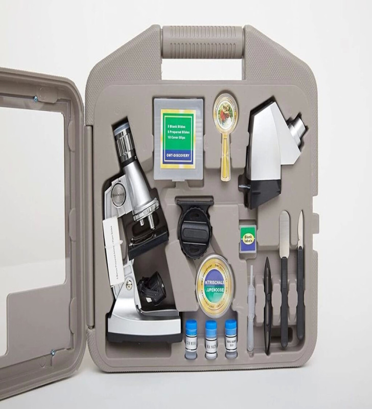 -50x-100x-200x-400x-600-1200x Çocuklariçin Eğitici Projektörlü Mikroskop Seti ( Lisinya )