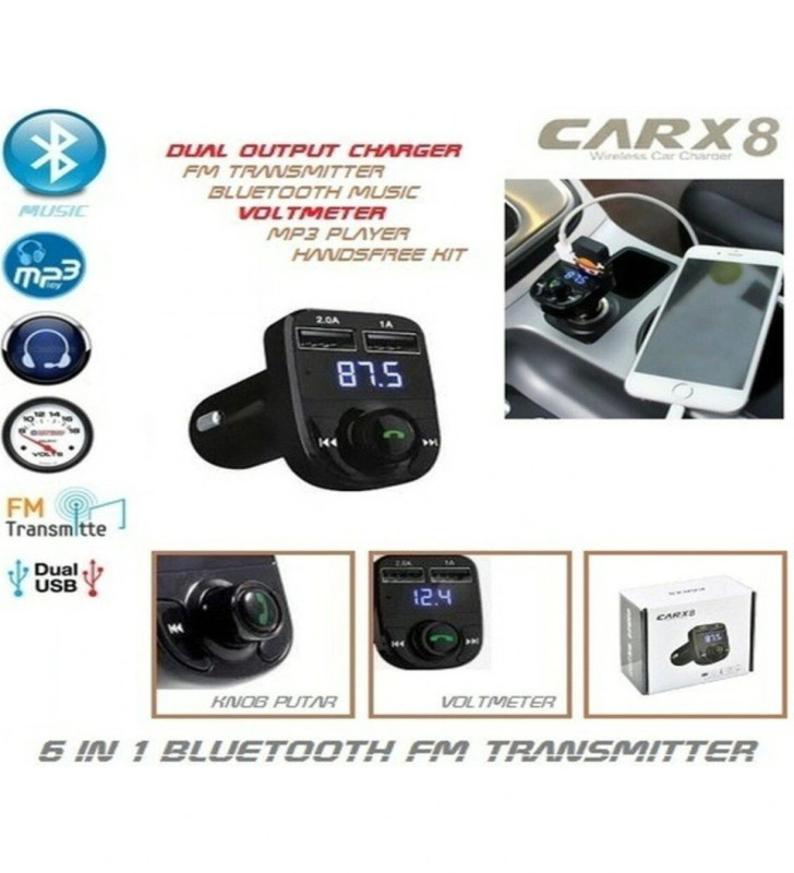 Bluetooth Fm Transmitter Car X8