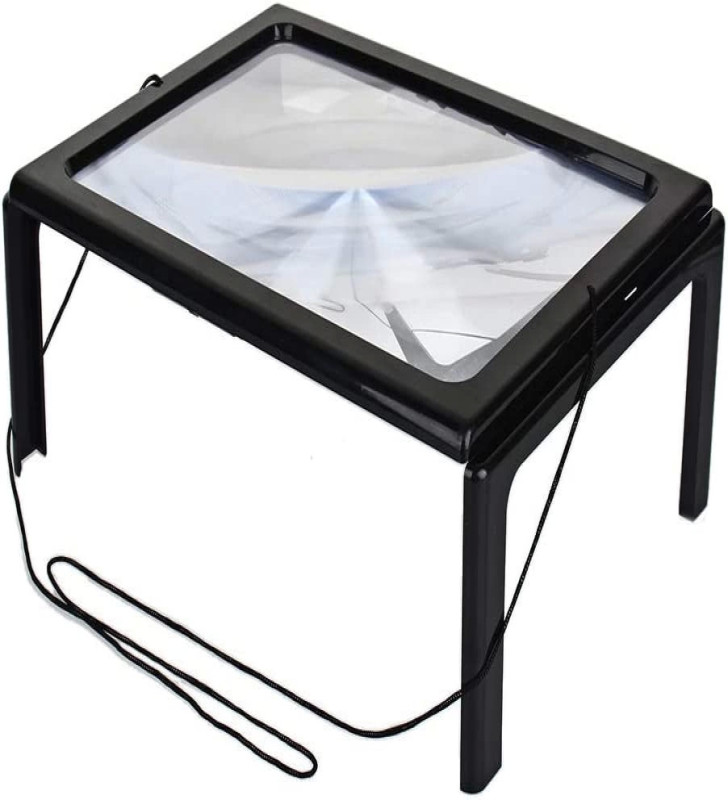 -Yaşlılar için A4 boyutu masa tipi ışıklı okuma büyüteç th-275205b ( Lisinya )