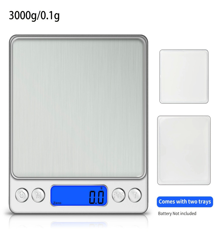 Pratik Dijital Hassas Mutfak Terazisi Hassas Tartı 2000 Gr./0.1 Gr. Hassasiyet