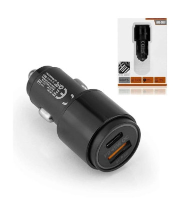 45W PD USB Oto Şarj Kafa Hızlı Şarj Çakmaklık Adaptörü, USB-C ve USB-A Çıkışlı, iPhone ve Android Uyumlu ( Lisinya )