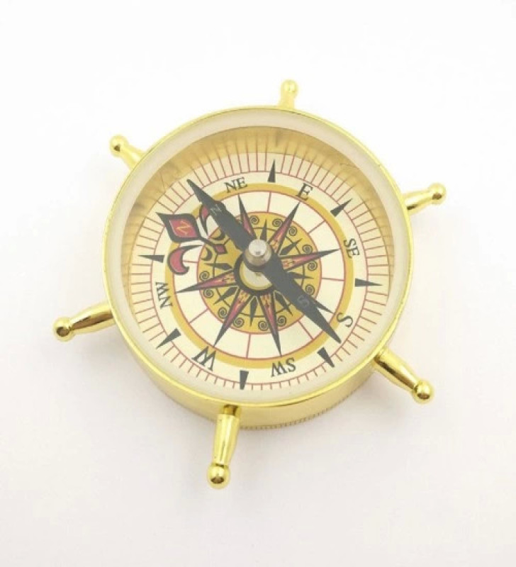 -Estetik Tasarım Dümen Model Pirinç Pusula